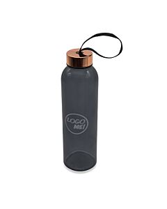 Szklana butelka Lux 500 ml, złoty