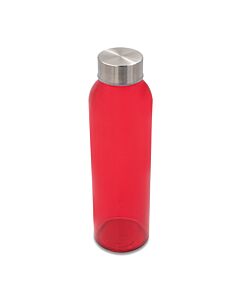 Kolorowa, szklana butelka Aqua Kuba 500 ml, czerwony
