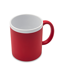 Kubek ceramiczny Velutti 350 ml, czerwony