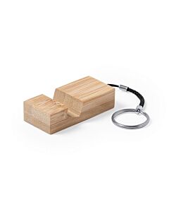 Bambusowy brelok do kluczy, stojak na telefon