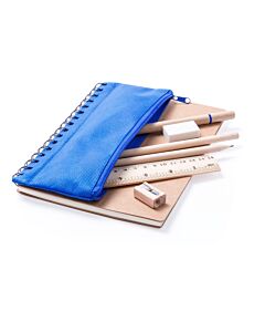 Zestaw szkolny, piórnik, 2 ołówki, długopis, notatnik, linijka, gumka i temperówka