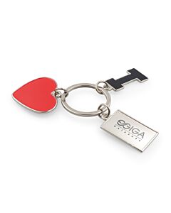 Brelok do kluczy "I love ..." z metalową plakietką | Lydus
