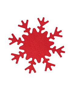 Podkładki filcowe Snowflake, czerwony