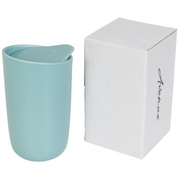Kubek ceramiczny o podwójnych ściankach Mysa 410 ml-Biały