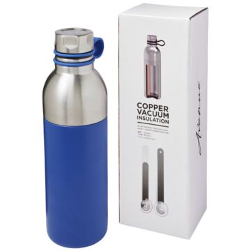 Miedziany izolowany próżniowo bidon Koln o pojemności 590 ml-czarny