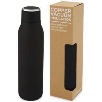 Marka 600 ml copper vacuum insulated bottle with metal loop-White
