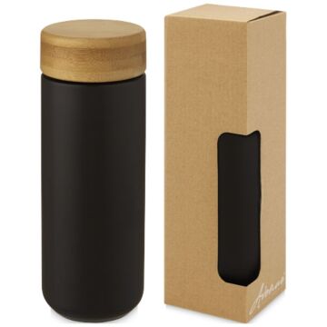Lumi ceramiczny kubek z bambusową pokrywką o pojemności 300 ml-Biały