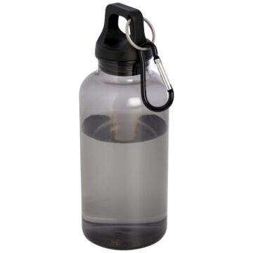 Oregon 400 ml RCS certified recycled plastic water bottle with carabiner-White