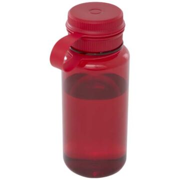 Butelka sportowa Ryder z materiału RPET, z certyfikatem RCS, o pojemności 900 ml, z wielofunkcyjną zakrętką-Czerwony