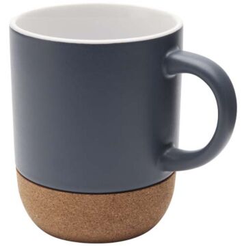 Billie kubek ceramiczny o pojemności 300 ml z detalami z korka i matowym wykończeniem-Bladoniebieski