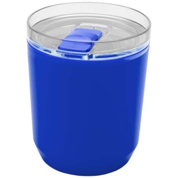 Hudson kubek z podwójnymi ściankami o pojemności 180 ml wykonany z tworzyw sztucznych pochodzących z recyklingu-Niebieski