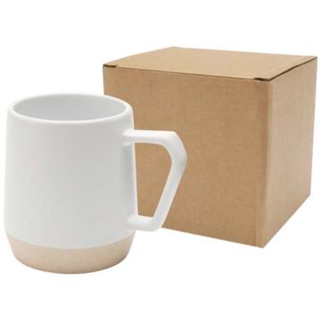 Dolce kubek ceramiczny o pojemności 300 ml z matowym wykończeniem-Biały