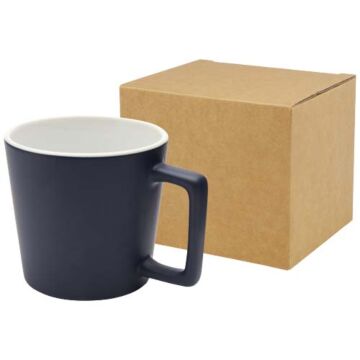 Cali Kubek ceramiczny o pojemności 370 ml z matowym wykończeniem-Navy Blue