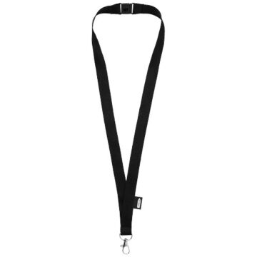 Tom recycled PET lanyard with breakaway closure-White