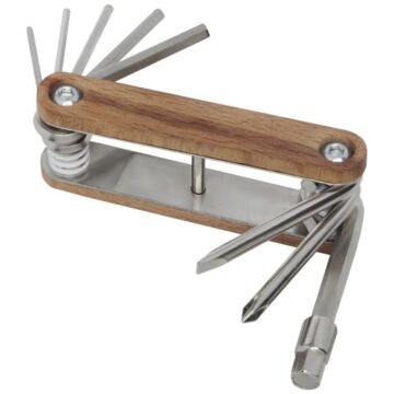 8-funkcyjne drewniane rowerowe narzędzie multi-tool Fixie-Brazowy