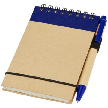 Zuse A7 recycled jotter notepad with pen-Natural