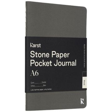Notatnik kieszonkowy A6 Karst® w miękkiej oprawie z papieru z kamienia – gładki-Biały