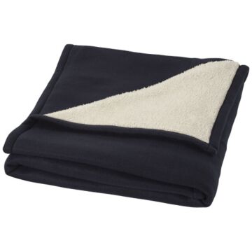 Springwood soft fleece and sherpa plaid blanket-Grey