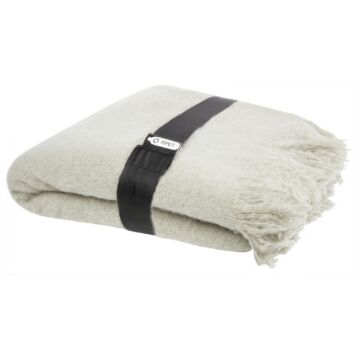 Ivy GRS certified RPET mohair blanket-White