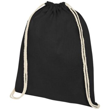 Oregon 140 g-m² cotton drawstring backpack 5L-White