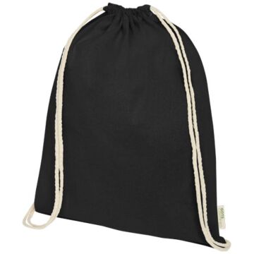 Orissa 140 g-m² GOTS organic cotton drawstring backpack 5L-White