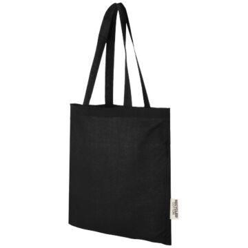 Madras 140 g-m2 GRS recycled cotton tote bag 7L-White