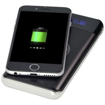 Bezprzewodowy powerbank 10000 mAh Constant z wyświetlaczem LED-Biały