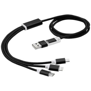 Kabel do ładowania 5 w 1 z podwójnym wejściem Versatile-niebieski