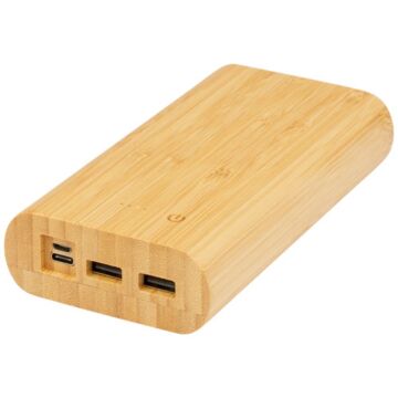 Powerbank Tulda o pojemności 20,000 mAh wykonany z bambusa-Piasek pustyni