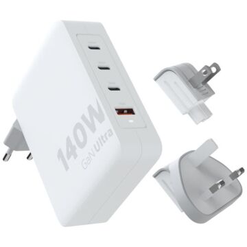 Xtorm XVC2140 GaN Ultra ładowarka podróżna o mocy 140 W z kablem USB-C PD 240 W-Biały