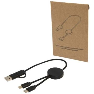 Citala kabel do synchronizacji danych i szybkiego ładowania 5 w 1 27 W o długości 30 cm z tworzyw sztucznych pochodzących z recyklingu-Czarny