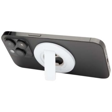 Ain podstawka na telefon z mocowaniem magnetycznym, z tworzyw sztucznych pochodzących z recyklingu z otwieraczem do butelek -Biały