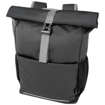 Aqua wodoodporna torba rowerowa o pojemności 20 l na 15-calowego laptopa wykonana z materiałów z recyklingu z certyfikatem GR-Czarny