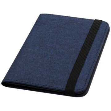 Ross etui na paszport RPET RFID wykonane z materiałów z recyklingu z certyfikatem GRS-Granatowy melanż