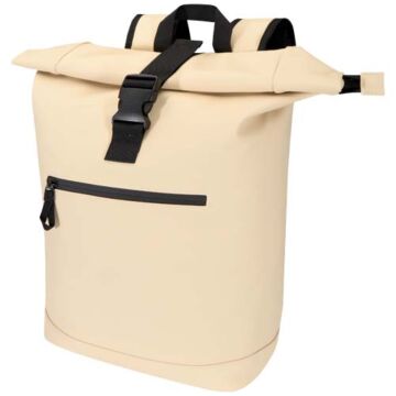 Resi Plus plecak na 15-calowego laptopa o pojemności 18 l z recyklingu, z certyfikatem GRS i zwijaną górną częścią-Oatmeal