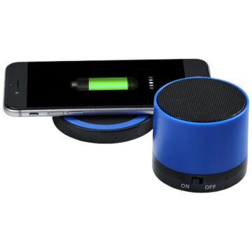 Głośnik Cosmic Bluetooth® z podkładką do ładowania bezprzewodowego-czarny