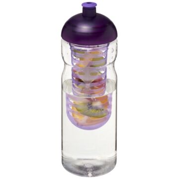 Bidon H2O Base® z wypukłym wieczkiem o pojemności 650 ml z możliwością przyrządzania wody smakowej-Biały