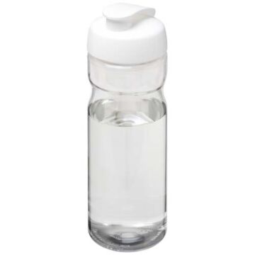 Bidon H2O Eco o pojemności 650 ml z wieczkiem zaciskowym-Przezroczysty