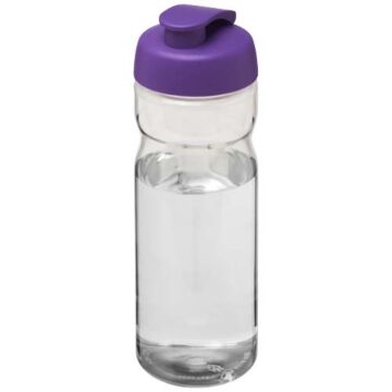 Bidon H2O Eco o pojemności 650 ml z wieczkiem zaciskowym-Przezroczysty