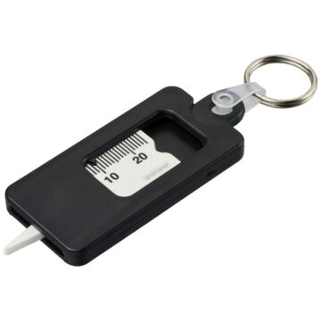 Kym recycled tyre tread check keychain-White