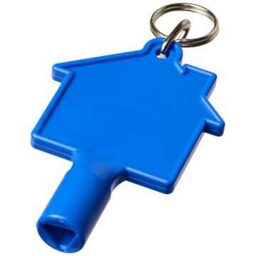 Maximilian house-shaped recycled utility key keychain-White