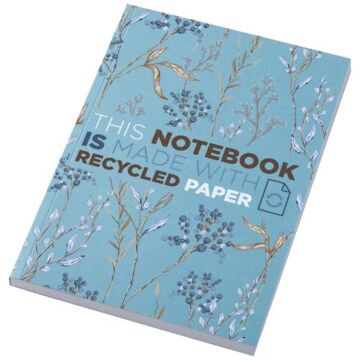 Notatnik A5 Novella Austen z miękkiej okładki z recyklingu, 100 kartek-Niebieski