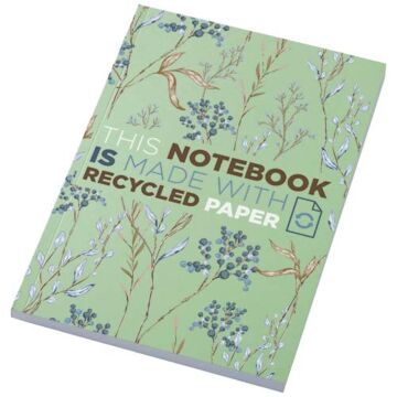 Notatnik A5 Novella Austen z miękkiej okładki z recyklingu, 100 kartek-Zielony