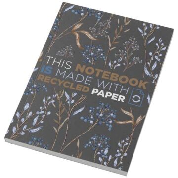 Notatnik A5 Novella Austen z miękkiej okładki z recyklingu, 100 kartek-Ciemnografitowy