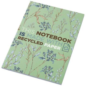 Notatnik A5 Novella Austen z miękką okładką z materiału z recyklingu, 50 kartek-Zielony