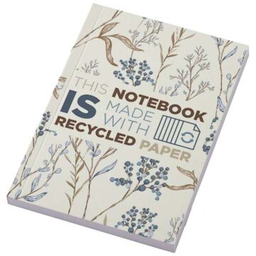 Notatnik A6 Novella Austen z miękkiej okładki z materiału z recyklingu, 100 kartek-Kość słoniowa