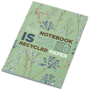 Notatnik A6 Novella Austen z miękką okładką z materiału z recyklingu, 50 kartek-Zielony
