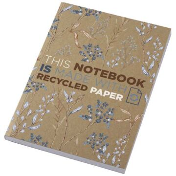Notatnik A5 Novella Austen z miękką okładką z materiału z recyklingu, papier pakowy — 100 kartek-Piasek pustyni