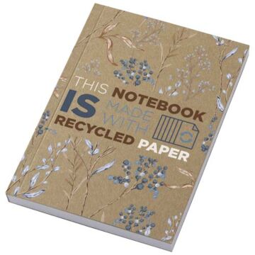 Notatnik A6 Novella Austen z miękką okładką z materiału z recyklingu, papier pakowy — 100 kartek-Piasek pustyni
