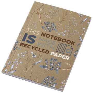 Notatnik A6 Novella Austen z miękką okładką z materiału z recyklingu, papier pakowy — 50 kartek-Piasek pustyni